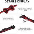 thumbnail image 2 of 6Pack Super Buddy Cat Collars Breakaway with Cute Bow Bell -  Kitten Collar Plaid Cat Collar with Removable Bowtie Cat Collar, 2 of 7