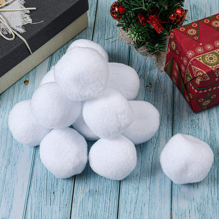 20 Indoor Fake Artificial Snowballs 6cm Realistic Snow Crunch Christmas  Display Xmas Fun Snow Ball Fight. Clean No Mess Fun Snow Like Touch