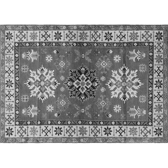 Ahgly Company Indoor Rectangle Geometric Gray Traditional Area Rugs, 8' x 12'