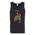 thumbnail image 2 of Wild Bobby, Colorful Rainbow Rabbit Animal Lover Mens Graphic Tank Top, Black, Small, 2 of 3