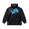 thumbnail image 3 of Men's Mitchell & Ness  Black Detroit Lions Downtown Satin Full-Snap Hooded Jacket, 3 of 6