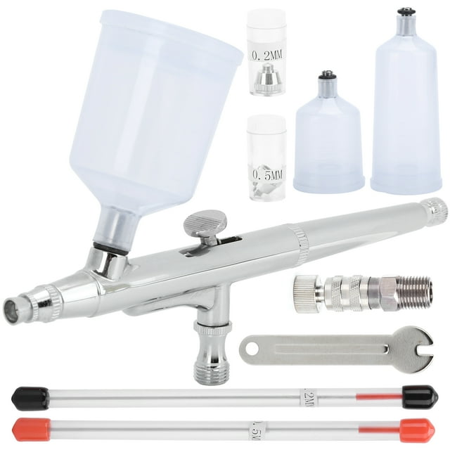 Wchiuoe Double Action Trigger Airbrush Set Spray Guns Model Makeup Tool Art Kits