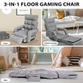 thumbnail image 4 of Prime Garden Floor Chair 6-Position Folding Gaming Chair for Meditation Indoor, Light Gray, 4 of 7