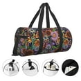 thumbnail image 5 of Gaeub Vintage Floral Lightweight Travel Cylinder Bag Gym Tote Bag Sports Training Duffle Bag with Pockets and Straps, 5 of 8