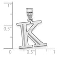 thumbnail image 2 of Auriga Fine Jewelry 14K White Gold Etched Letter K Initial Pendant for Women, 2 of 6
