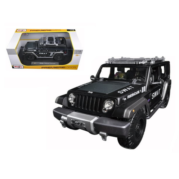 Maisto Jeep Rescue Concept Police SWAT Version 1/18 Modèle Moulé sous Pression