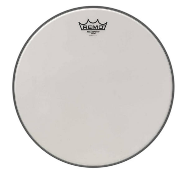 Remo 14 in. Dia. Ambassador White Suede Batter Drum Head