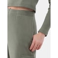 thumbnail image 4 of No Boundaries Brushed Knit Waffle Cargo Sleep Pants, 31” Inseam, Women’s and Women's Plus, 4 of 5