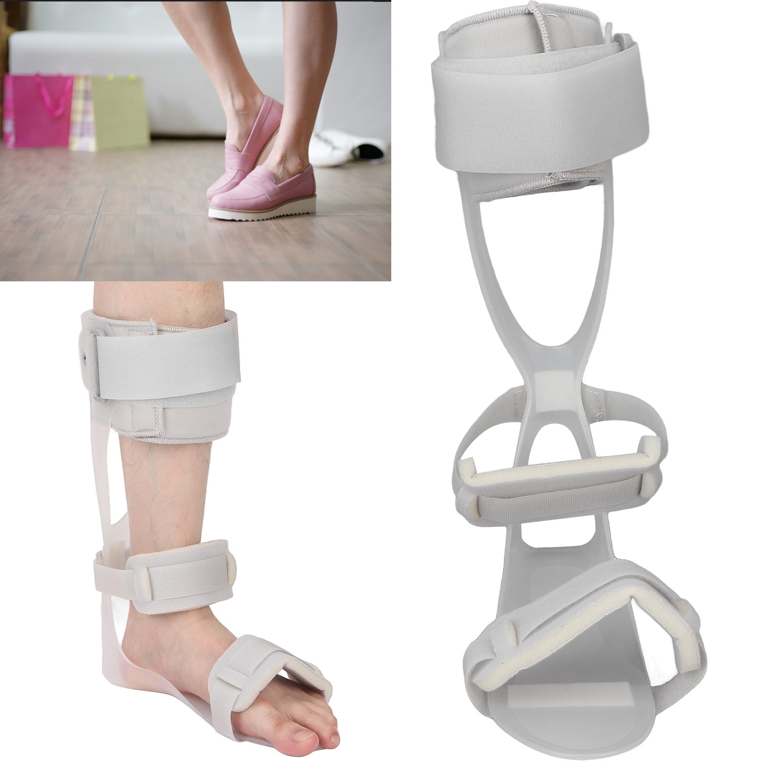 Foot Drop Orthotic Splint, Easy Take Off Skid Resistance Low Arch Foot Drop Splint Ultra Thin