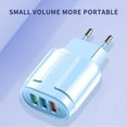 thumbnail image 4 of 3-port USB Charging Head Macaron Color Matching Charging Head Portable USB Charging Head, 4 of 5