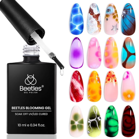 Beetles Clear UV LED Blooming Gel Nail Polish, 10 mL