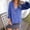 Blue, variant on Women's Loose Plus Size Solid Button With Lapel In Linen Blend Work Clothes for Women Clothes Leopard for Women Olive Cardigan for Women
