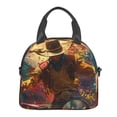 thumbnail image 3 of Hirioo Colorful Bull Western Man for Crossbody Lunch Box for Women Men with Adjustable Shoulder Strap for School, Work and Travel, 3 of 9