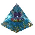 thumbnail image 2 of Amethyst Crystal Healing Orgonite Pyramid Obsidians Chakra Energy Orgone Stones, 2 of 8
