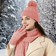 thumbnail image 5 of CxhicLuv Women's Winter Set – 3-in-1 Beanie, Scarf, Touchscreen Gloves, Acrylic, Warm & Stylish – Ideal for Skiing, Camping, Perfect for Cold Weather, Fashion Enthusiasts, Pink, 5 of 6