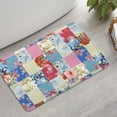 thumbnail image 2 of Patchwork Pioneer Flower Bathroom Rugs Mat,Non Slip Microfiber Bathroom Rug,Rubber Backing,Soft Bathroom Mats for Bathroom Floor,Tub and Shower,17x27in(43x68cm), 2 of 5
