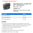 thumbnail image 2 of Blower Motor Resistor - Compatible with 2001 - 2005 Honda Civic 2002 2003 2004, 2 of 2