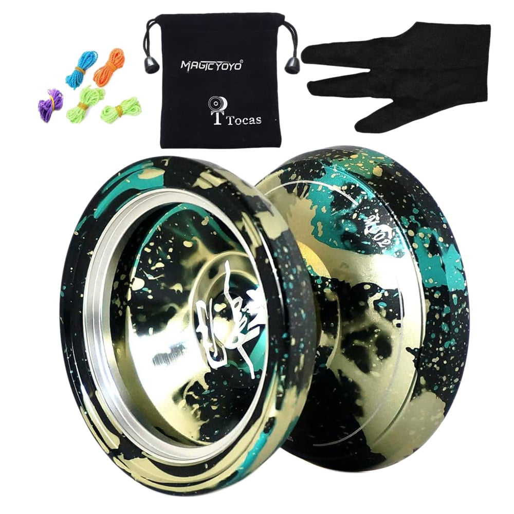 Yoyo for Kids Stainless Center Bearing and Axle for Advanced Yoyo Players Yoyo Professional with Long Spin Time 10 Strings 3 Acid Color Unresponsive YoYo Ball with Premium Metal Alloy Aluminum 
