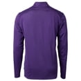 thumbnail image 3 of Men's Cutter & Buck  Purple LSU Tigers Alumni Logo DryTec Virtue Eco Pique Micro Stripe Recycled Quarter-Zip Pullover, 3 of 3