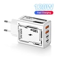 thumbnail image 1 of Cargador Adaptador Corriente USB C Pared 120W Carga Rápida 4 Puertos Wdftyju, 1 of 9