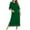 Green, variant on Women Zipper Front Robe 3/4 Sleeves Loungewear Dress Calf Length Sleepwear Pockets Housecoat Nightgown Long Bathrobe