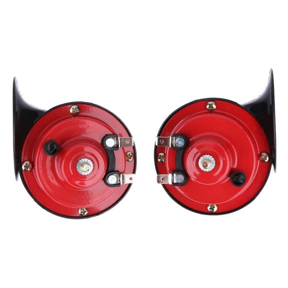Universal 12V Dual-tone Car Snail Air Horn Loud 300db Electric Car Auto Horn for Truck/Car Boat/Bike/Motorcycle/Vehicle, 2PCS