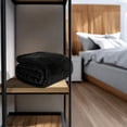 thumbnail image 4 of Trailmaker Plush Fleece Throw Blanket; Cozy 200 GSM for Living Room, Couch, Bedding 80"L x 60"W (Black), 4 of 5