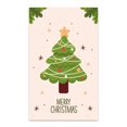 thumbnail image 1 of 10-50 piezas, tarjeta de regalo de Feliz Navidad, tarjeta de felicitación, pegatina de árbol de Navidad, diseño lindo, Año Nuevo 2022. Sin sobre, 1 of 4