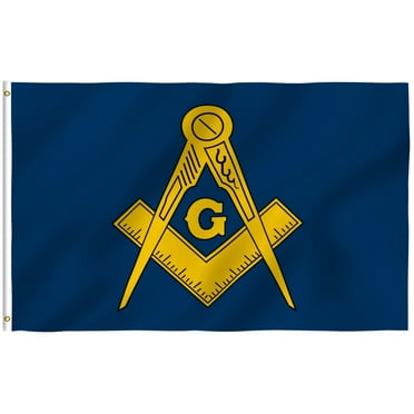 Anley Fly Breeze 3x5 Foot Masonic Flag - Free Freemasonry Flags Polyester
