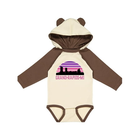 

Inktastic Grand Rapids Skyline Gift Baby Girl Long Sleeve Bodysuit
