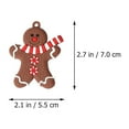 thumbnail image 2 of SEWACC 12Pcs Gingerbread Man Ornaments Assorted Color PVC Decorative Christmas Pendant 7X5.5CM, 2 of 8
