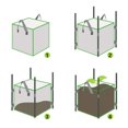 thumbnail image 2 of Bolsa de plantación cuadrada con borde verde, bolsa de cultivo de plantas de fieltro de tela no tejida, 2 of 4