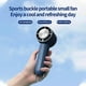 thumbnail image 2 of HX138 Outdoor Travel Camping Cold Compress 3 Speed Handheld Fan with Light - Navy Blue, 2 of 5