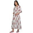 thumbnail image 2 of Moomaya Robe Kaftan d'Été pour Femmes en Coton à Boutons, Manches Kimono, Maternité, 2 of 5