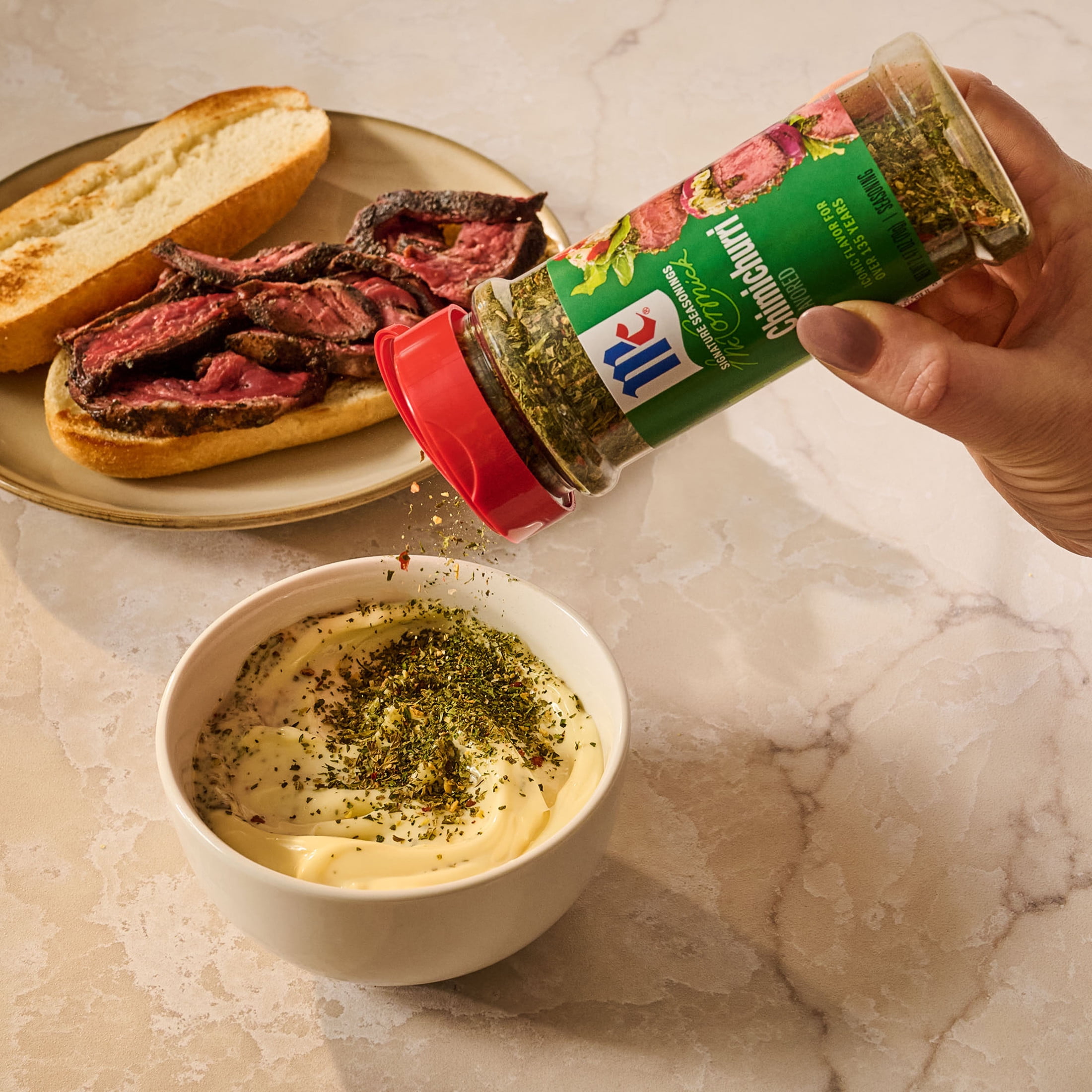 (3 pack) McCormick Chimichurri Flavored Seasoning, 2.47 oz Bottle