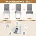 thumbnail image 6 of JIATER 100% Waterproof Dining Chair Covers Stretch Chair Slipcovers Protector Set of 4,Light Gray, 6 of 8