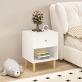 thumbnail image 6 of Jopath Wooden Nightstand with Drawers & Shelf Bedside End Table for Apartmen,Bedroom,White02, 6 of 7
