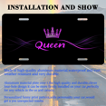 thumbnail image 3 of 1 Pcs 2D Flat License Plate Covers & Frames, Queen For Decorative Front, Waterproof For Decoration Aluminum License Plate Covers & Frames Cover For Men Women, 12" X 6", 3 of 7