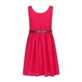thumbnail image 2 of Richie House Girls' Sweet Lace Sleeveless Dress with Belt RH2588, 2 of 7