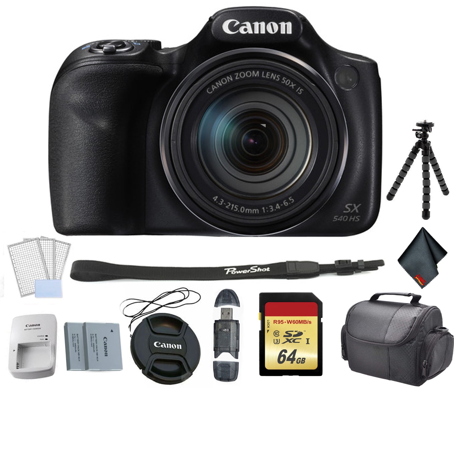 Canon PowerShot SX540 HS Digital Point and Shoot Camera Bundle with