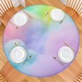 thumbnail image 2 of Dreamy Pastel Sky Round Fitted Tablecloth with Elastic Edge,Dining Table Cover Waterproof,Outdoor Round Tablecloth for Camping,Dining,Indoor and Outdoor, 2 of 7