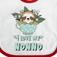 thumbnail image 4 of Inktastic Teacup Raccoon I Love My Nonno Boys or Girls Baby Bib, 4 of 4