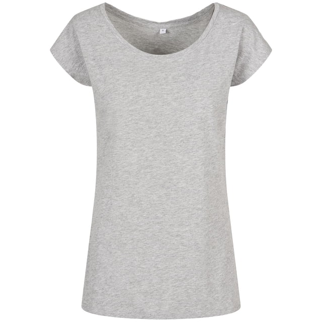 Build Your Brand T-Shirt à Col Grand pour Femmes