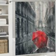 thumbnail image 6 of Orinice Rain Umbrella Eiffel Tower Bathroom Decor Set Shower Curtain with Hooks - Colorful Luxurious Print Polyester Fabric Chic Modern Bath Decor 69x72, 6 of 7