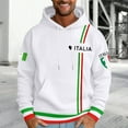thumbnail image 2 of uikmnh Hoodies for Men Men's Hoodies Casual Sweatshirts Stylish Italian Print Letter Hoodie for Men Streetwear Comfortable & Versatile Fashion Top Ideal for Everyday Wear Size:S, 2 of 4