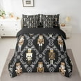 thumbnail image 2 of Castle Fairy Christmas Nutcracker 7pcs Bedding Comforter Set for Teens,Geometric Plaid Queen Bedding Sets Super Cozy,Festival Theme Queen Sheet Sets,Microfiber Bedroom Decor, 2 of 8