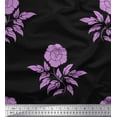 thumbnail image 1 of Soimoi polyester Crepe Fabric Leaves & Floral Artistic Print Sewing Fabric Yard 42 Inch Wide, 1 of 3