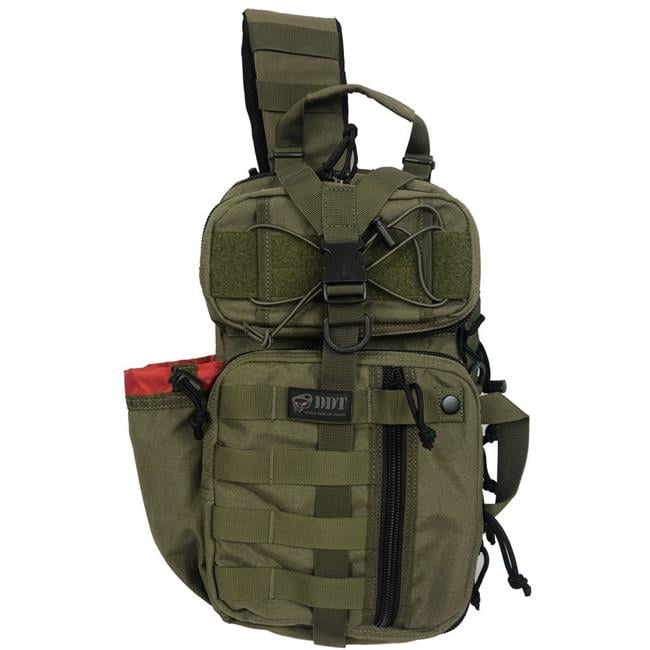 DDT DDT10713 Assassin Shoulder Sling Bag Olive Drab Green