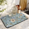 thumbnail image 3 of Botanical Garden Print Coffee Bar Mat, Absorbent Vintage Dish Drying Pad, Floral Kitchen Counter Protector, 3 of 7