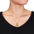 thumbnail image 4 of Created Forever Women's 3/5ct TW Lab Grown Diamond Yellow Silver Flower Pendant with Chain, 4 of 8